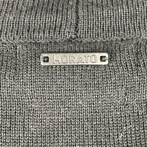 Antony Morato Cardigan Sweater Mens Large Black Knit Button Front Shawl Collar - Picture 13 of 13